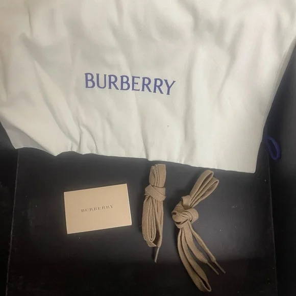 Burberry Black and Plaid Lace-Up Boots - Picture 7 of 8